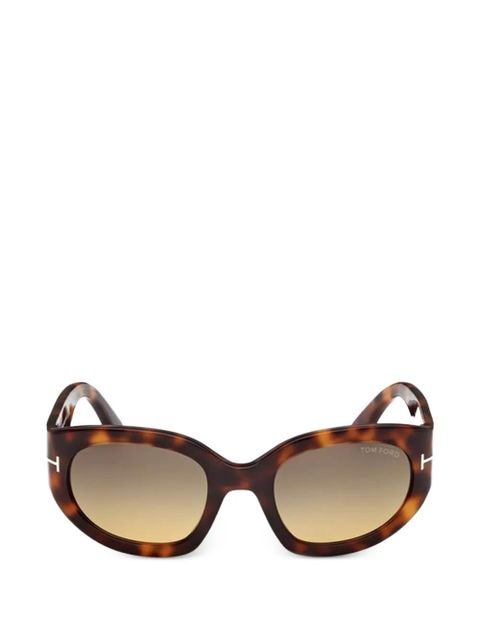 TOM FORD oval-frame sunglasses - Brown - zdjęcie produktu nr 1