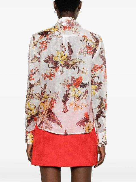 ZIMMERMANN Matchmaker Tropical crystal-embellished shirt - Neutrals