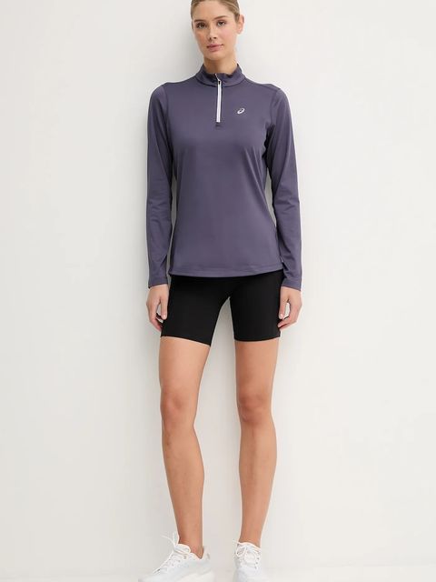 Asics longsleeve sportowy kolor fioletowy z półgolfem 2012D294 - zdjęcie produktu nr 2