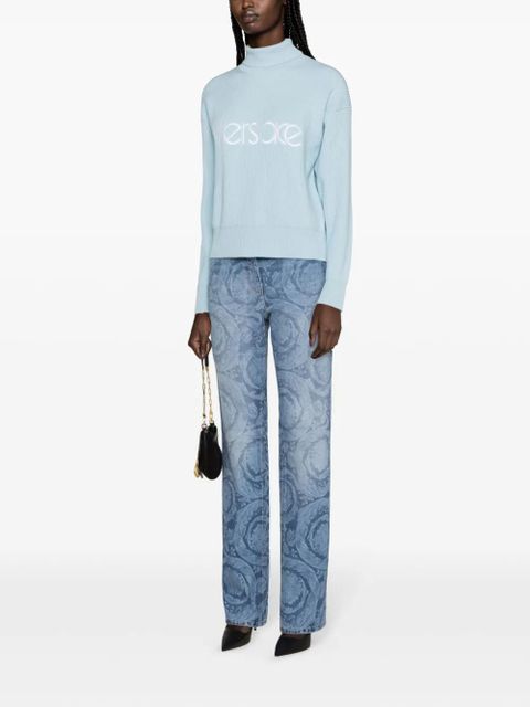 Versace Barocco straight-leg jeans - Blue