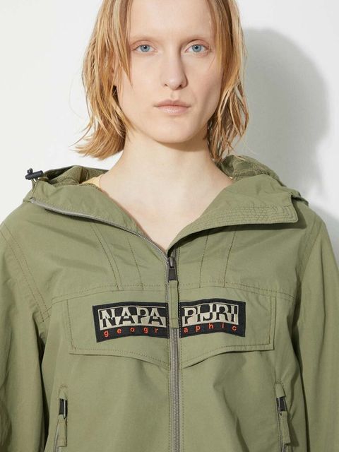 Napapijri kurtka Rainforest Op S W damska kolor zielony przejściowa NP0A4HTRGAE1