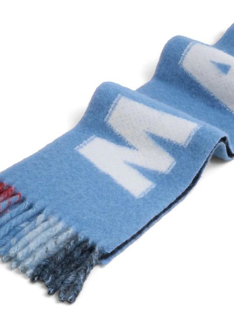 Marni logo scarf - Blue
