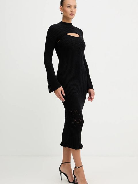 Guess sukienka SHINJU kolor czarny maxi dopasowana W5BK91 Z4060 - zdjęcie produktu nr 2