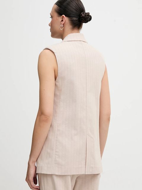 United Colors of Benetton kamizelka z domieszką lnu