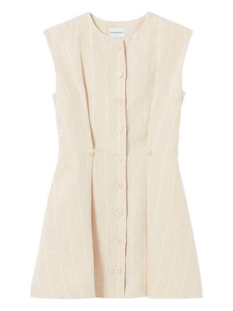 Claudie Pierlot buttoned striped mini dress - Neutrals - zdjęcie produktu nr 1