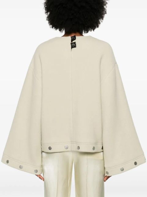 Nanushka studded bell-sleeves top - Neutrals