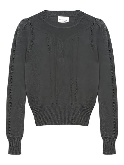 ISABEL MARANT long-sleeves cable-knit sweater - Grey - zdjęcie produktu nr 1