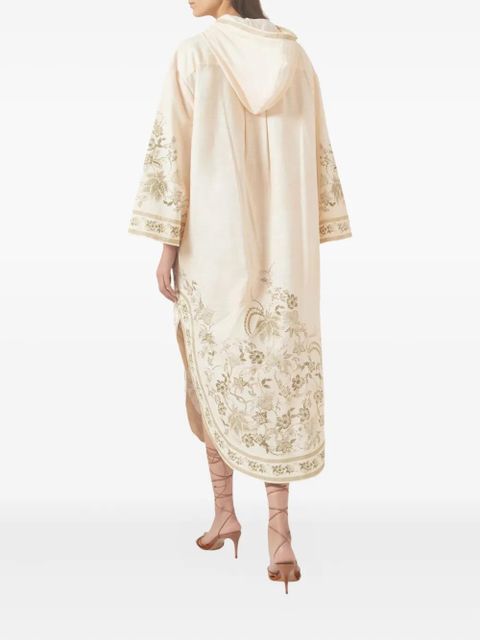 ZIMMERMANN printed hooded midi dress - Neutrals - zdjęcie produktu nr 2