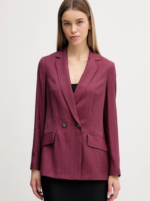 Sisley marynarka kolor bordowy dwurzędowa wzorzysta 24QVLW03B - zdjęcie produktu nr 1