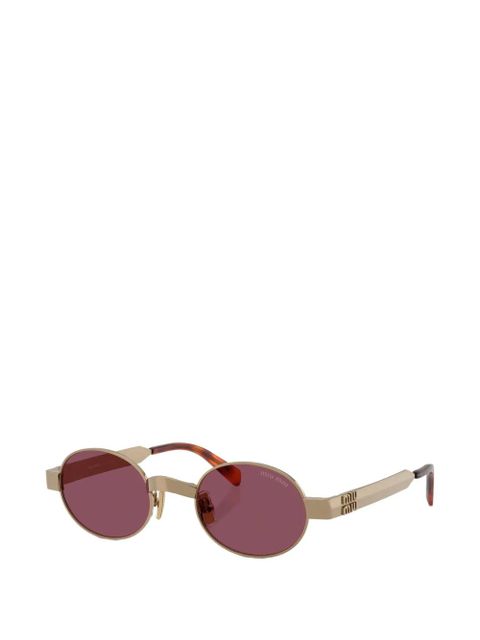 Miu Miu Eyewear oval-frame sunglasses - Gold - zdjęcie produktu nr 2