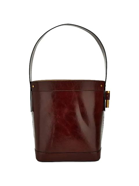 Versace Pivot leather bucket bag - Brown - zdjęcie produktu nr 2