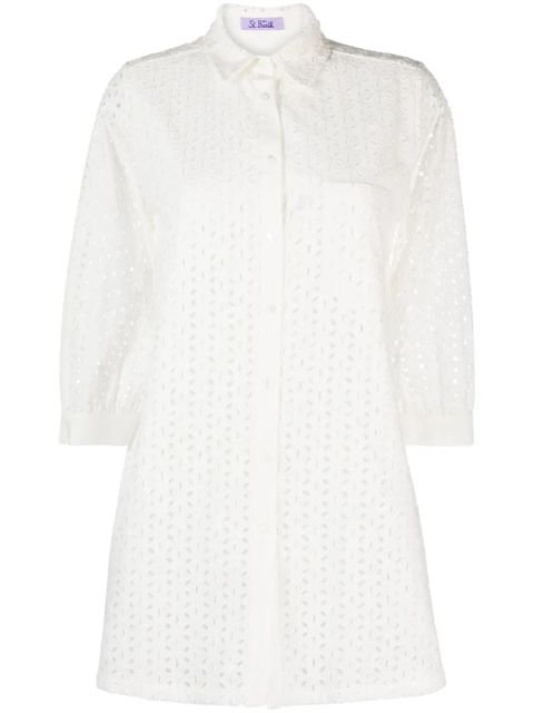 MC2 Saint Barth Helena broderie anglaise shirt - White - zdjęcie produktu nr 1