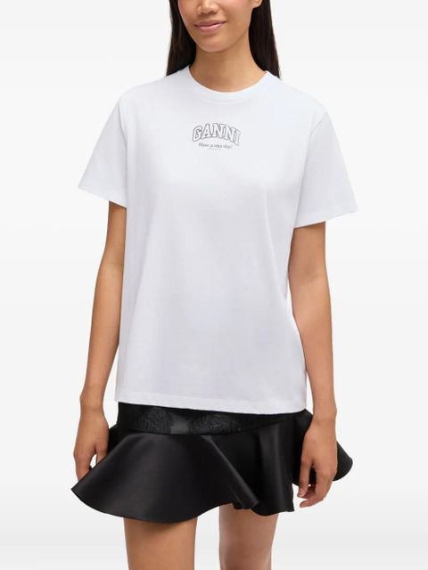 GANNI logo t-shirt - White