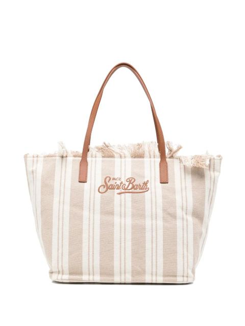 MC2 Saint Barth City striped fringed tote bag - Neutrals - zdjęcie produktu nr 1