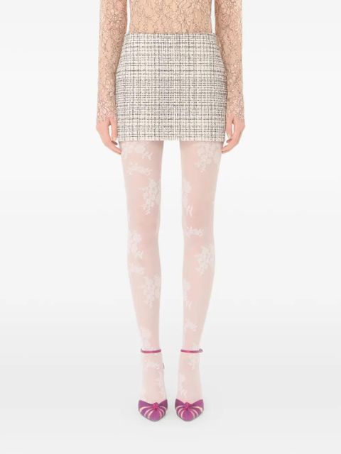 Valentino Garavani square tweed miniskirt - Neutrals
