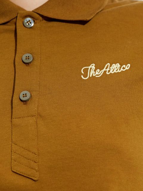 The Attico embroidered polo shirt - Brown