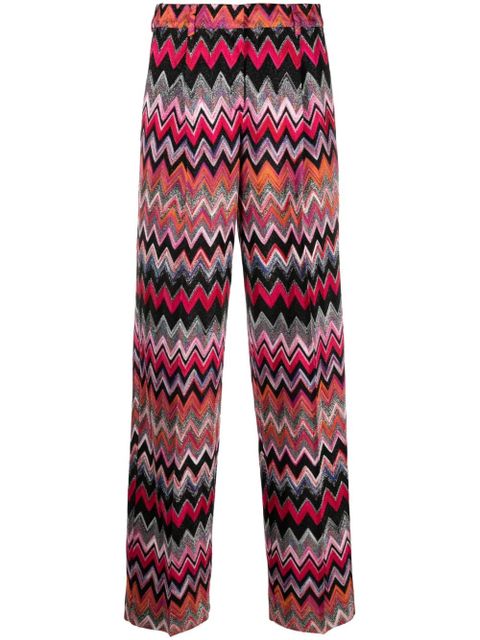 Missoni zigzag woven straight-leg trousers - Black - zdjęcie produktu nr 1