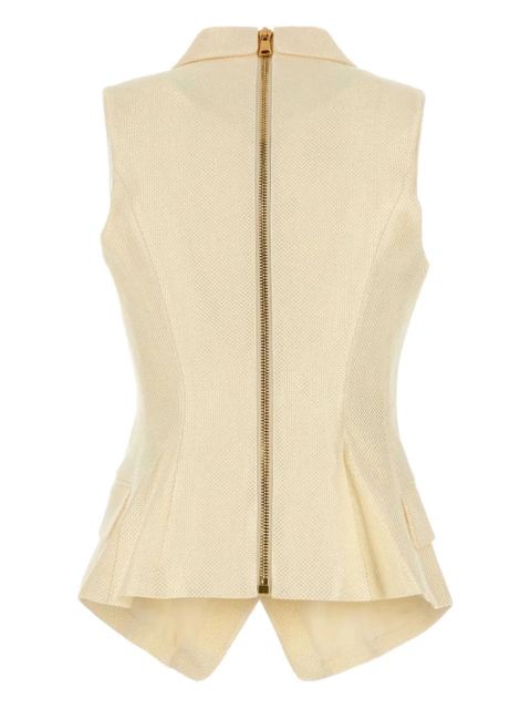 Balmain double-breasted buttoned vest - Neutrals - zdjęcie produktu nr 2