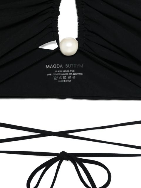 Magda Butrym gathered tie beachwear - Black - zdjęcie produktu nr 2