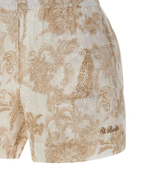 MC2 Saint Barth broderie-anglaise Meave shorts - Neutrals