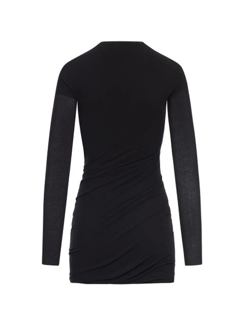 Jil Sander long-sleeve gathered mini dress - Black - zdjęcie produktu nr 2