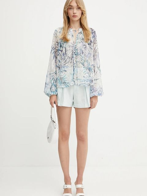 Guess bluzka DANILE damska kolor niebieski gładka W5GH60 W0WA2 - zdjęcie produktu nr 2