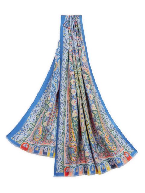 ETRO printed scarf - Blue