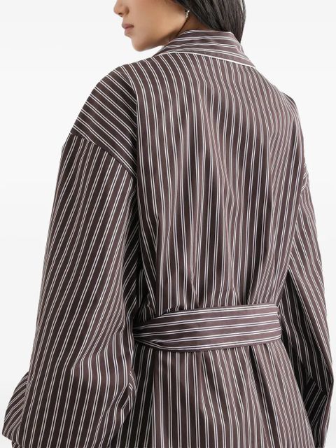 Dolce & Gabbana striped poplin vanity shirt - Brown