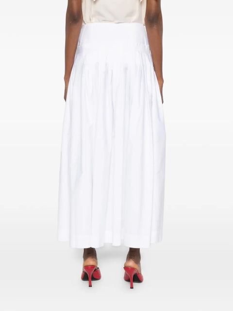 Lanvin pleated buttoned maxi skirt - White