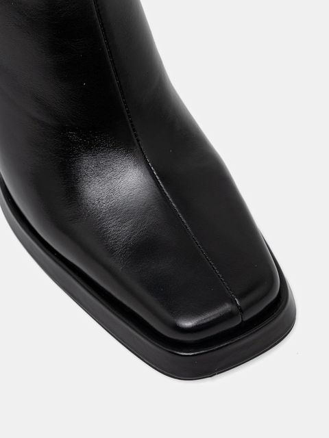 Jeffrey Campbell kozaki skórzane Maximal damskie kolor czarny na słupku JC-852-1-3