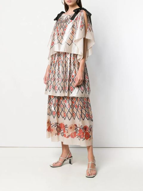 FENDI geometric skirt dress - Neutrals - zdjęcie produktu nr 2