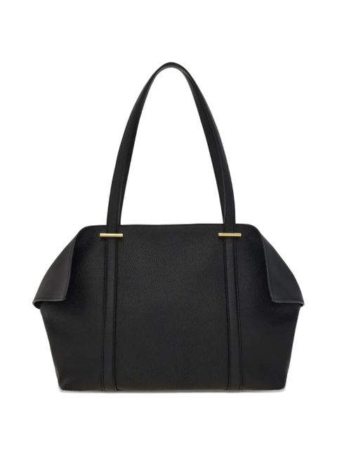 Ferragamo flap detail satchel - Black
