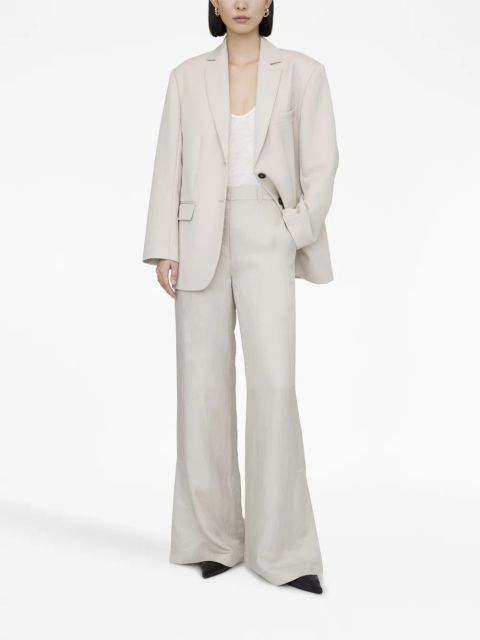 ANINE BING Lyra wide-leg trousers - White
