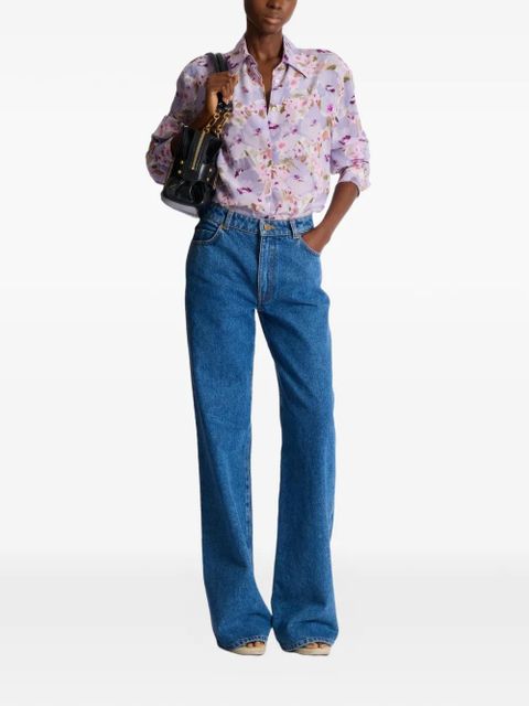 Balmain floral-print shirt - Purple - zdjęcie produktu nr 2