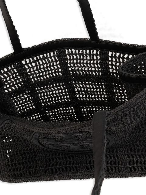 Tory Burch large Ella crochet tote bag - Black