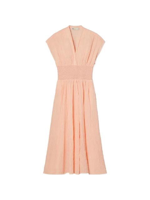Tory Burch V-neck linen dress - Pink - zdjęcie produktu nr 1