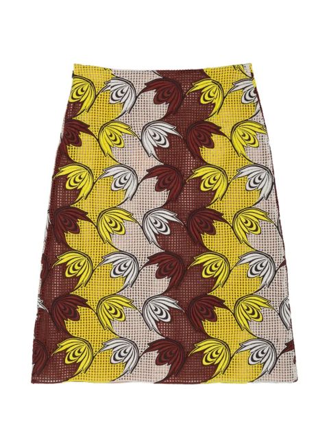 Marni leaf-print skirt - Yellow - zdjęcie produktu nr 2