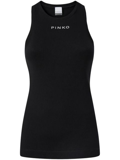 PINKO logo-lettering tank top - Black - zdjęcie produktu nr 1