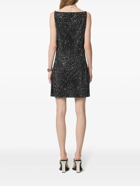 Versace leopard-print mini dress - Black