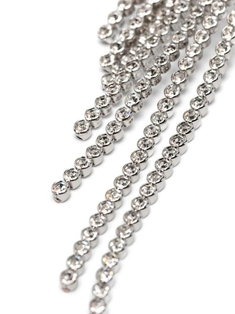 Rabanne tiered-crystals chain-drop earrings - Silver - zdjęcie produktu nr 2