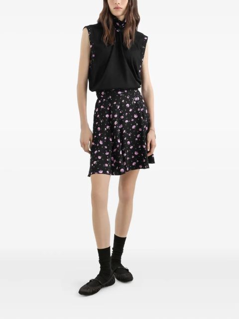 Dolce & Gabbana floral-print mini skirt - Black - zdjęcie produktu nr 2