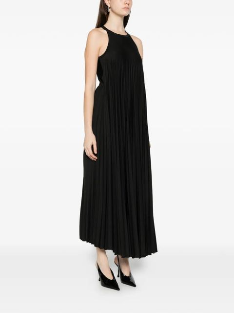 Sportmax pleated maxi dress - Black