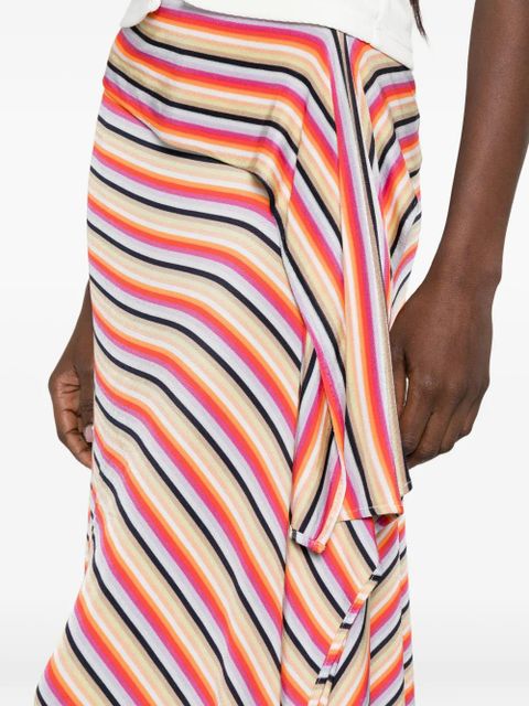 Christopher Esber Calypso striped astmmetric skirt - Neutrals