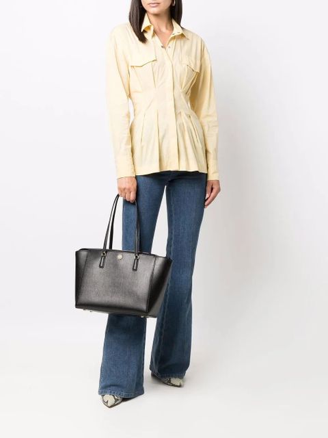 Tory Burch Robinson logo-plaque tote bag - Black - zdjęcie produktu nr 2