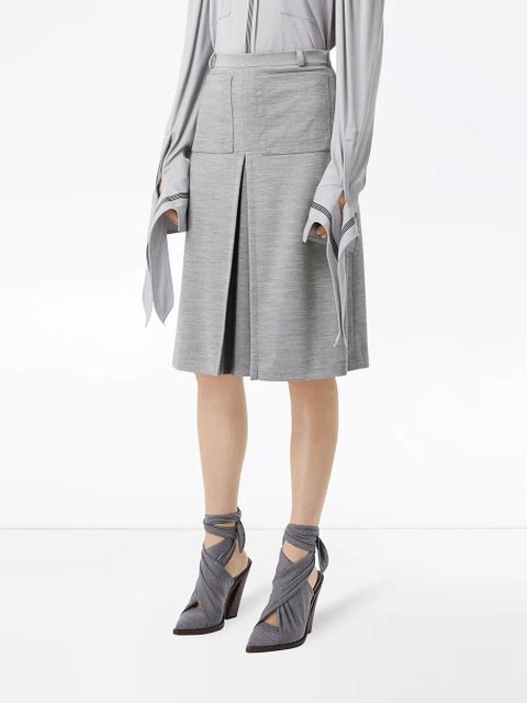 Burberry box pleat skirt - Grey