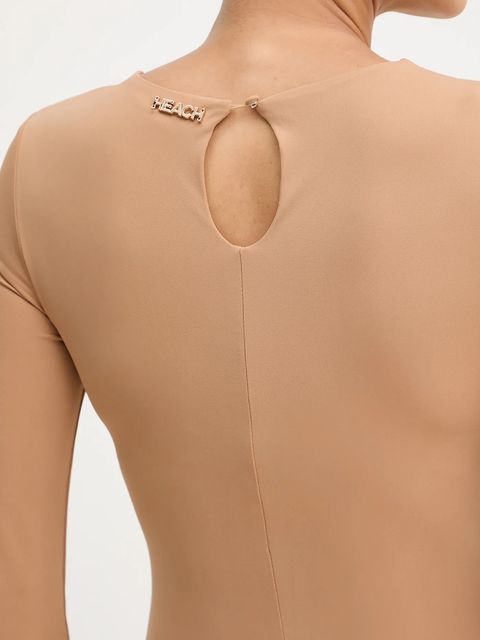 Silvian Heach sukienka KOGHO kolor beżowy mini rozkloszowana GPA25449VE