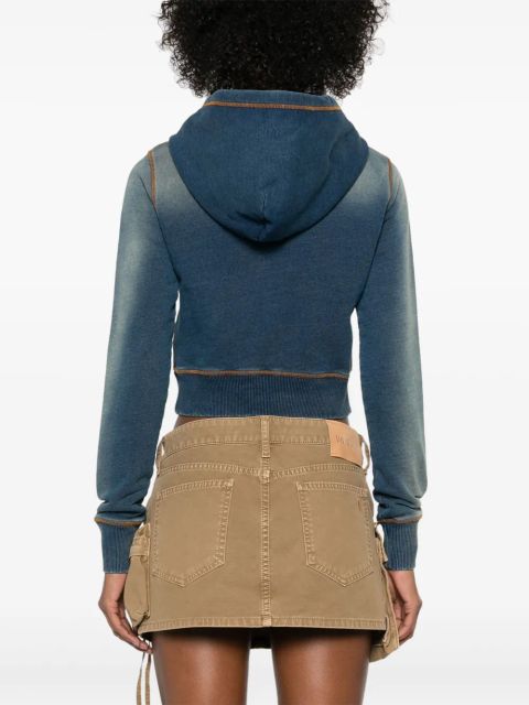 Diesel logo-embroidered hoodie - Blue