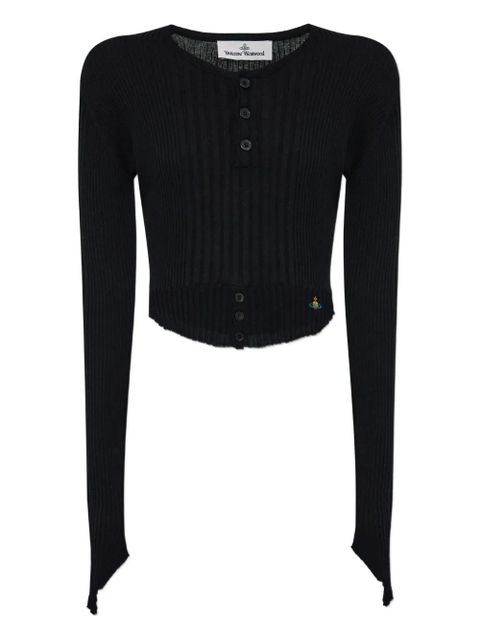 Vivienne Westwood ribbed button-up top - Black - zdjęcie produktu nr 1