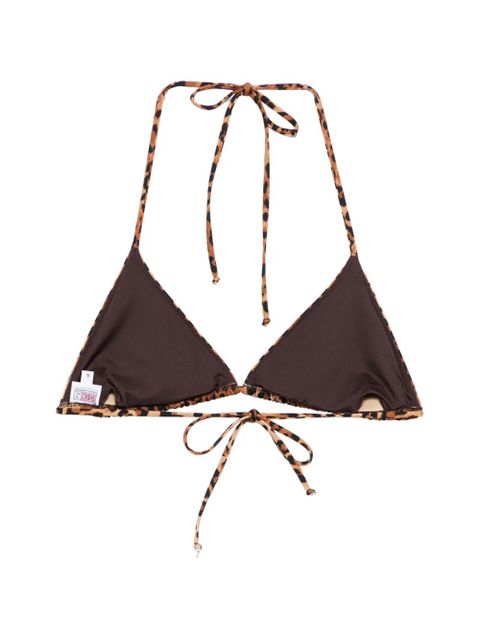 MC2 Saint Barth Leah leopard-print bikini top - Brown - zdjęcie produktu nr 2