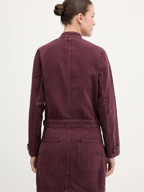 G-Star sukienka jeansowa kolor bordowy mini prosta D27009.E078 - zdjęcie produktu nr 2